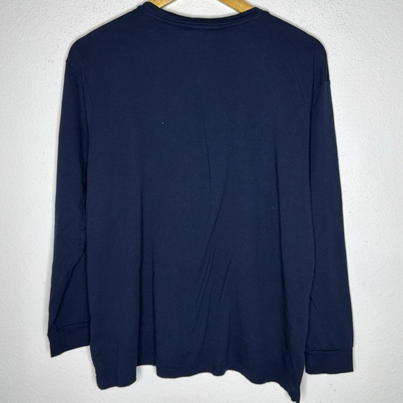 Lauren Ralph Lauren Cotton-Blend Long-Sleeve Tee navy XL - Picture 2 of 6